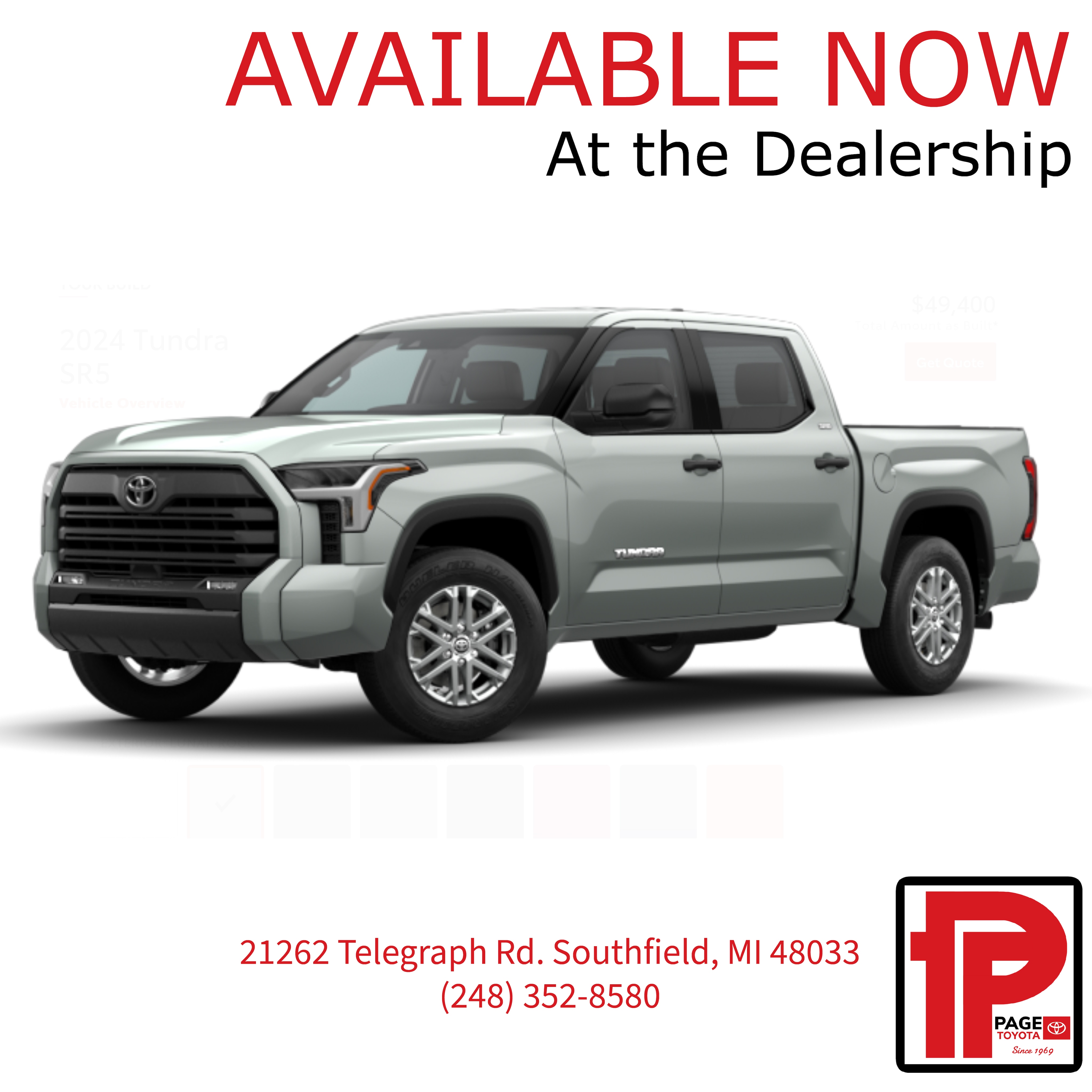 New toyota tundra for sale at page toyota vin tfladbrx