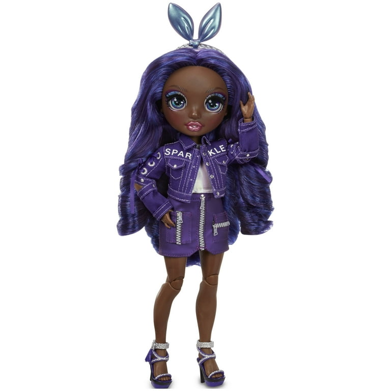 Rainbow high krystal bailey â indigo dark blue purple fashion doll with plete mix match outfits and accessories toys for kids