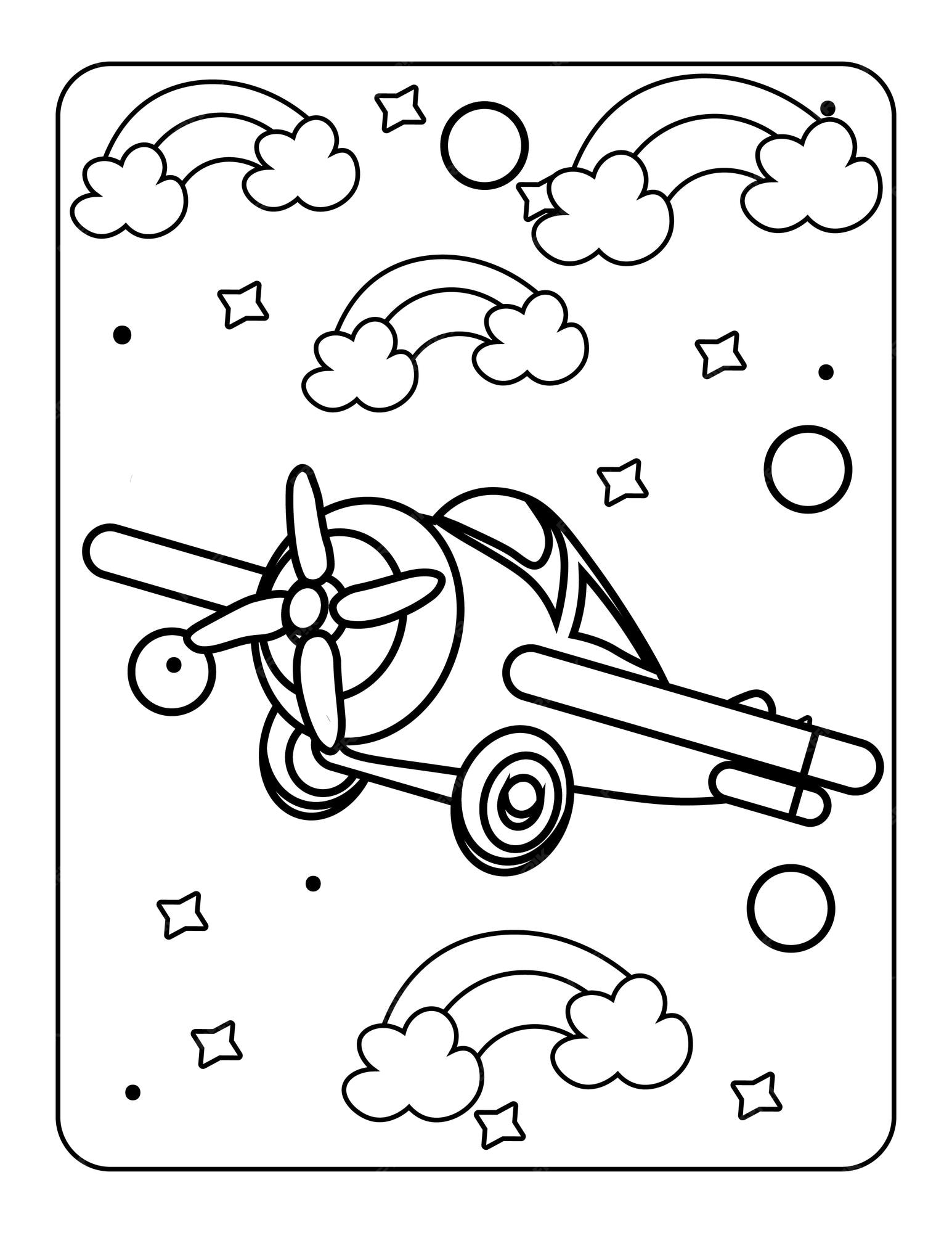 Premium vector baby toy illustration art baby toy coloring page design easy coloring page for kids coloring page