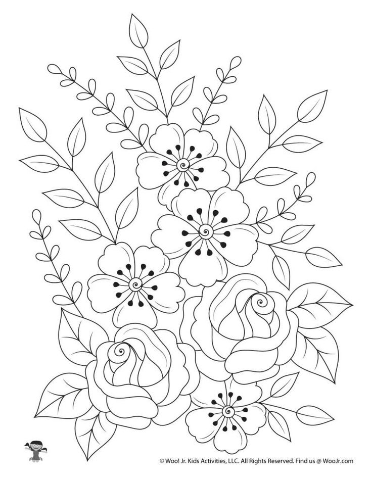 Flowers nature adult coloring page woo jr kids activities childrens publishing flower coloring pages printable flower coloring pages flower drawing