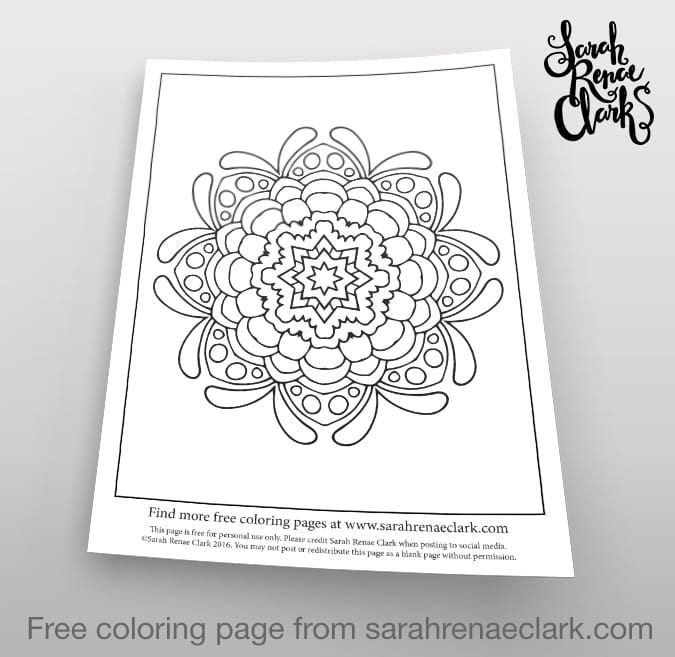 Flower power free coloring page