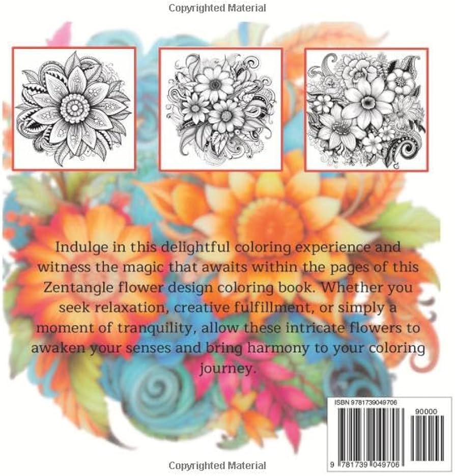 Adult coloring book zentangle flower designs for relaxation and stress relief find calm and creativity in zentangle flower art vale jay books