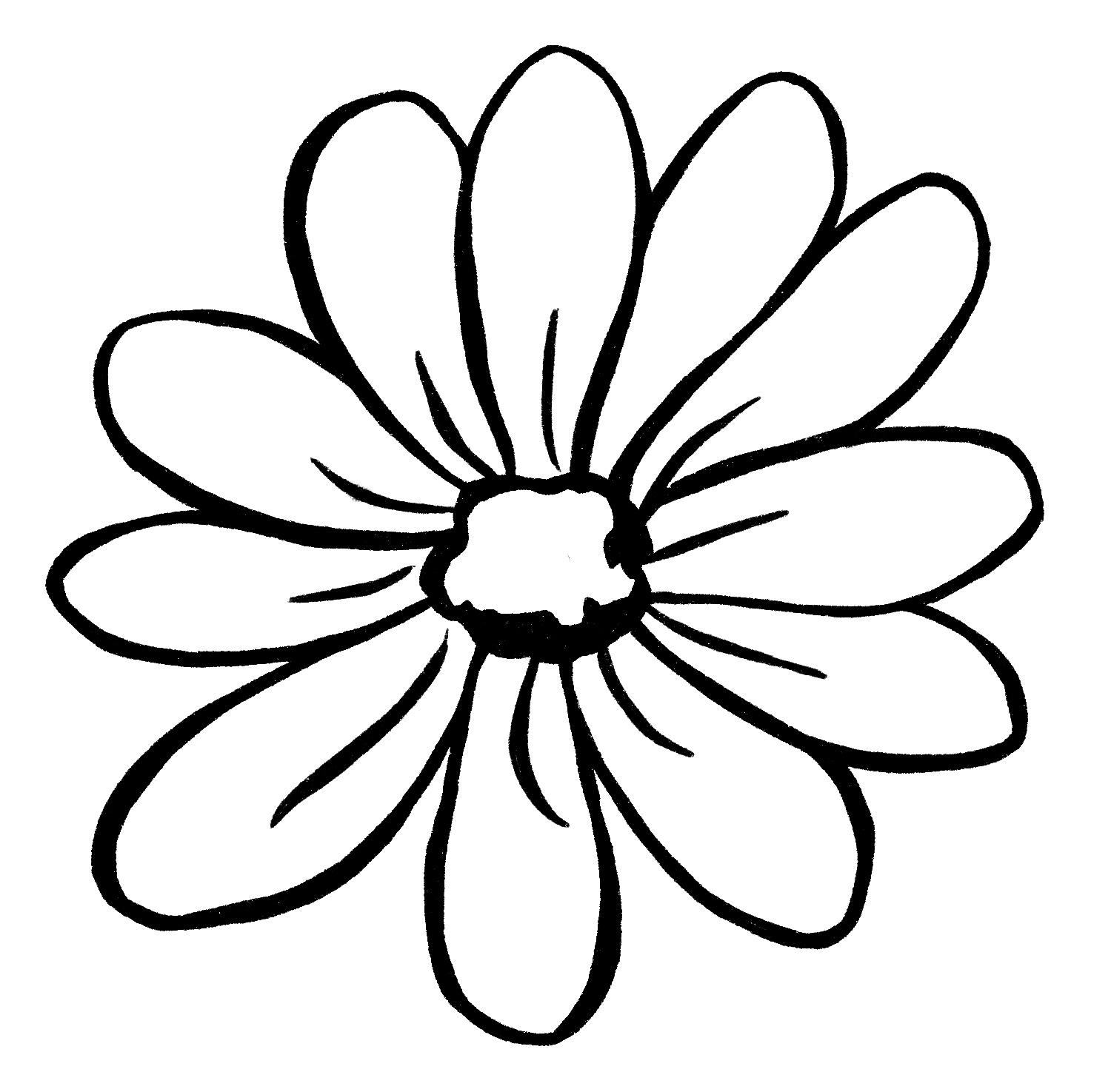How to make a flower drawing easy steps