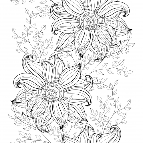 Flowers advanced coloring pages