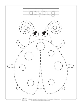 Spring tracing worksheets