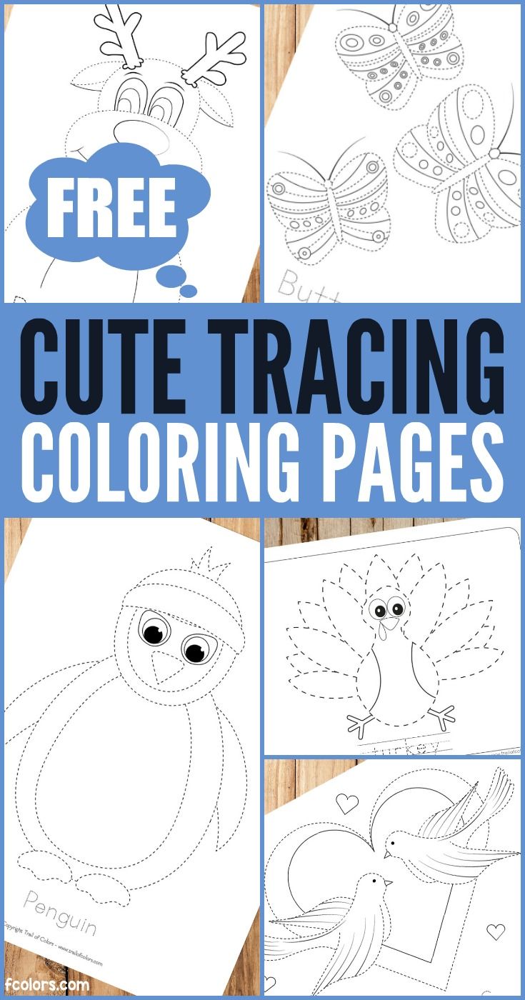 Keep kids busy with free printable tracing coloring pages