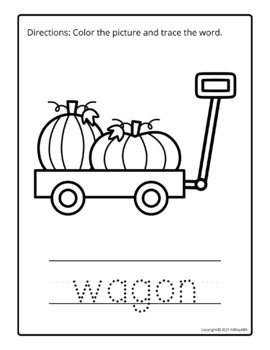 Word tracing worksheets bundle