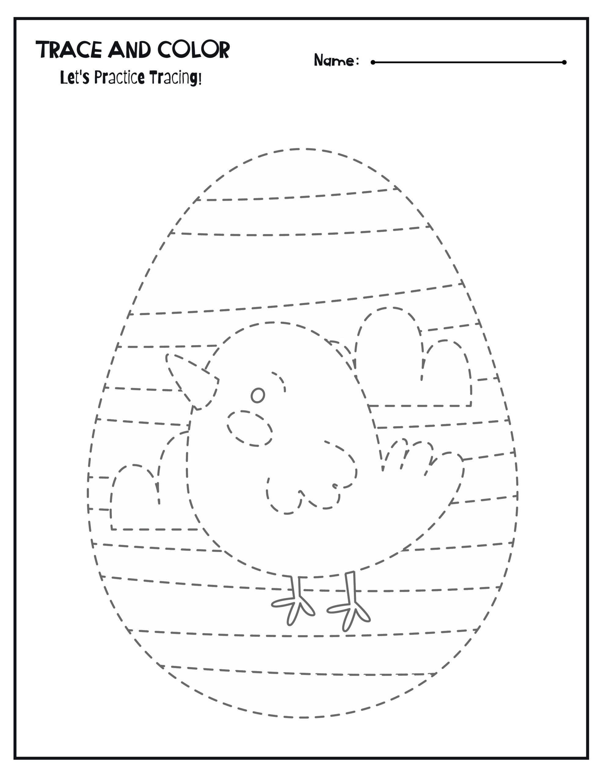 Easter eggs trace color worksheets coloring pages easter activity made by teachers