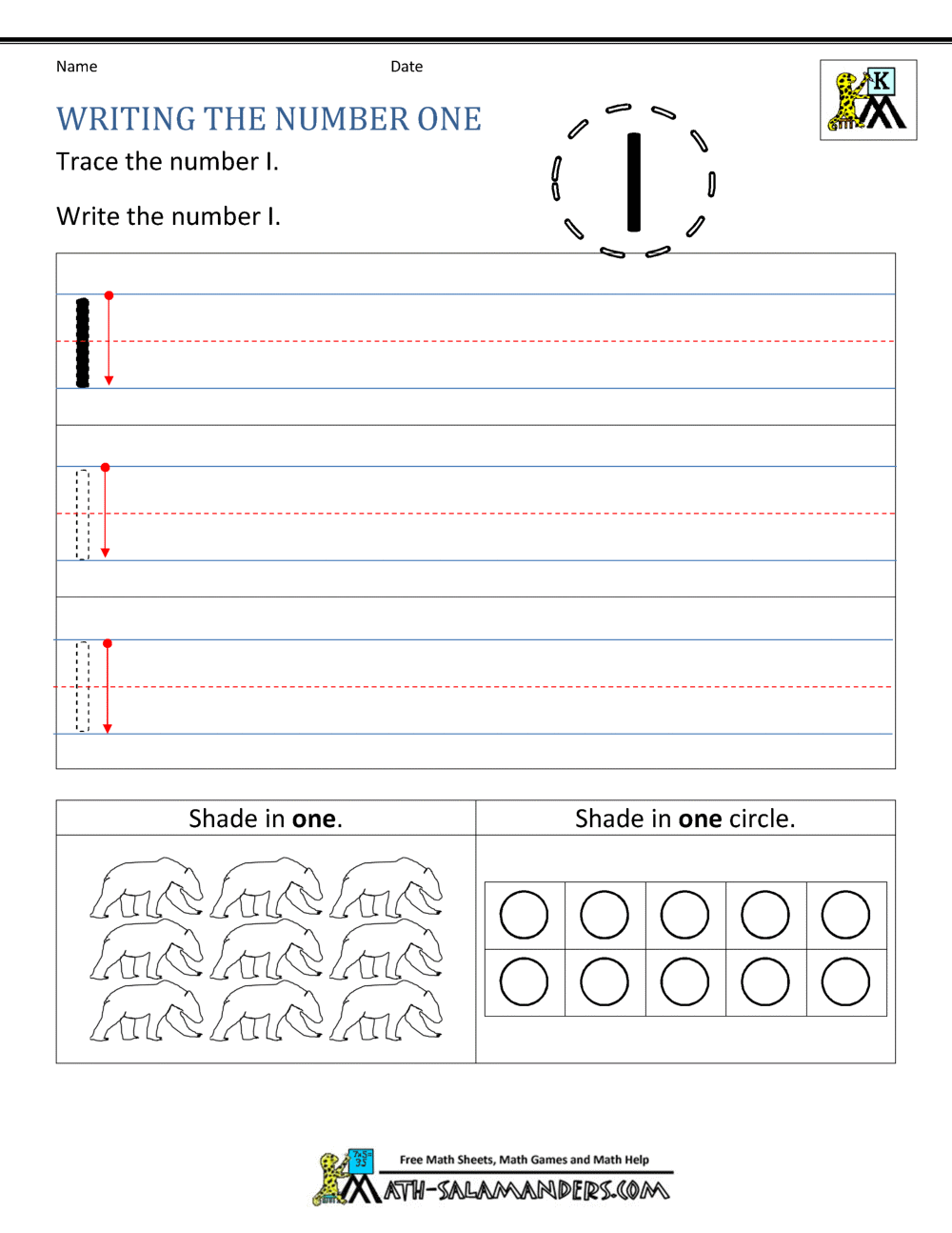 Kindergarten printable worksheets