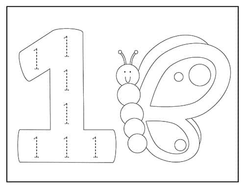 Number tracing worksheets