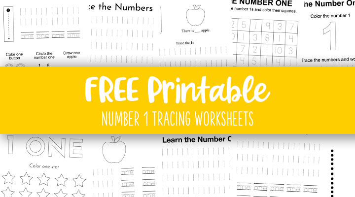 Number tracing worksheets