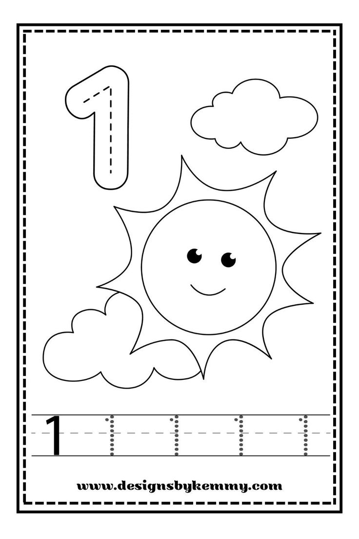 Free number tracing and coloring worksheet designs by kemmy tracing worksheets preschool free preschool worksheets kids worksheets preschool