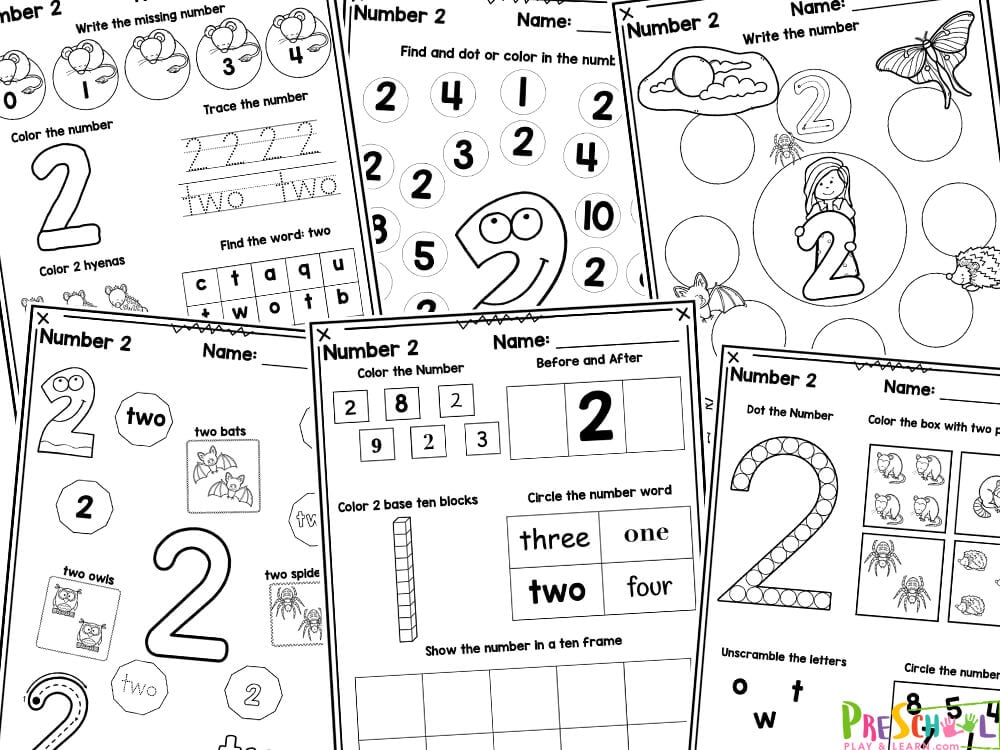 Free printable number worksheets
