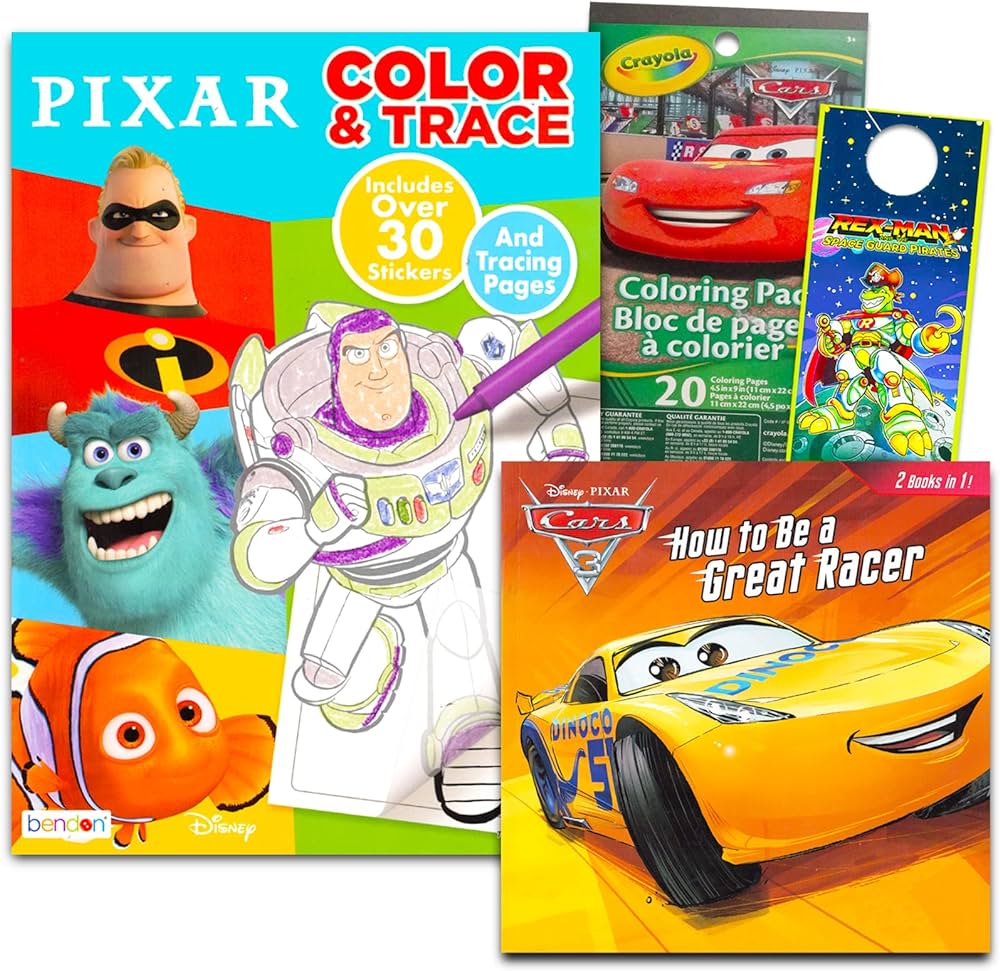 Disney cars coloring and activity book set