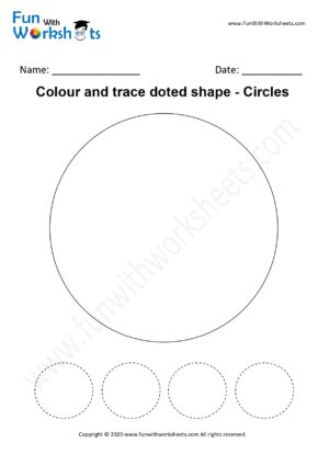 Circle shape tracing worksheets