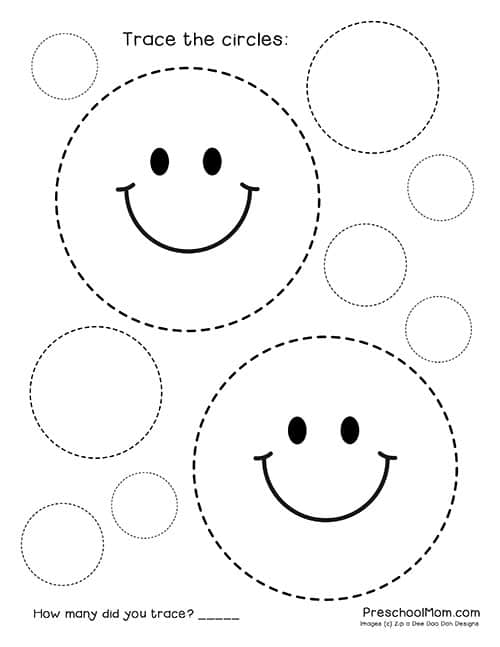 Shape tracing worksheets