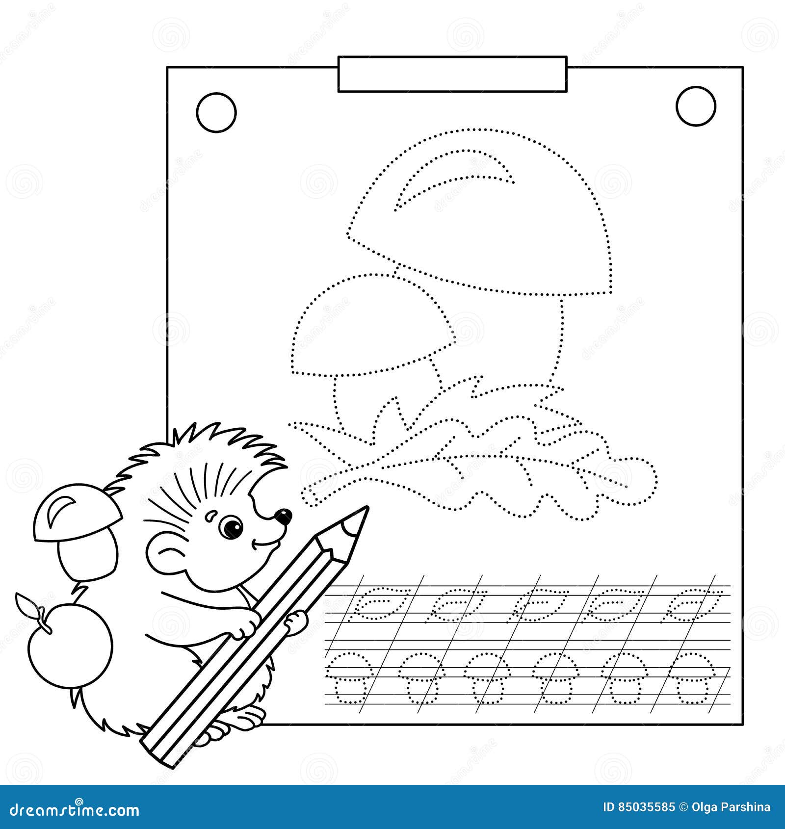 Connect the dots picture and coloring page tracing worksheet stock vector