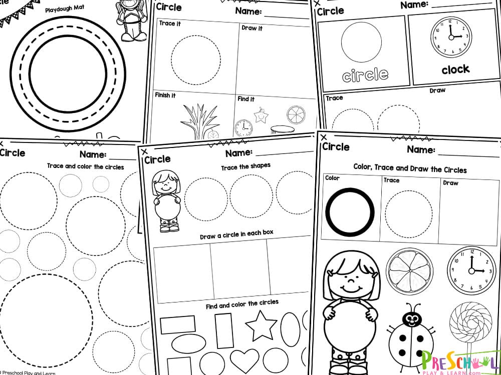 Ð free printable circle tracing shape worksheets for preschool