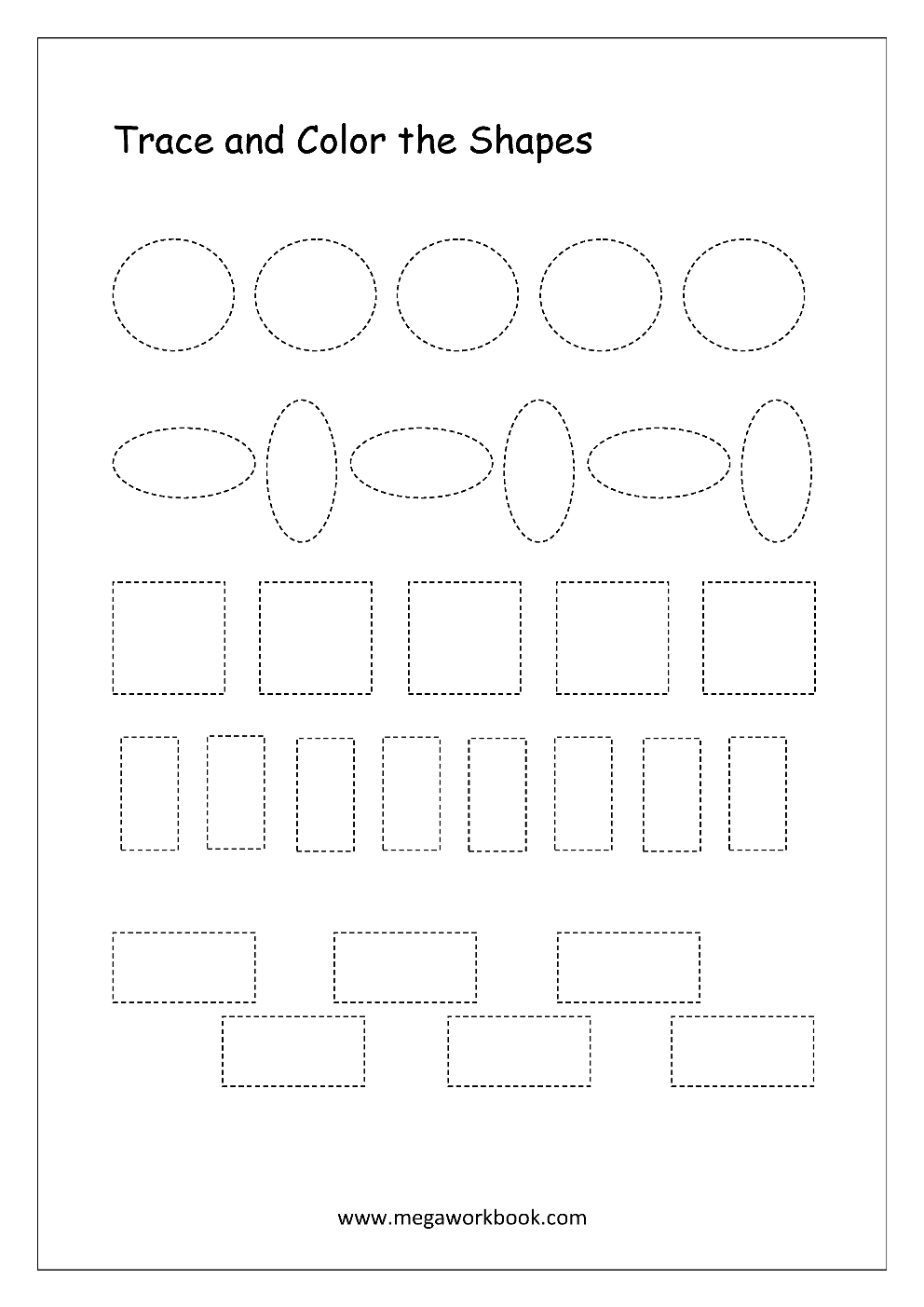 Free printable shapes worksheets
