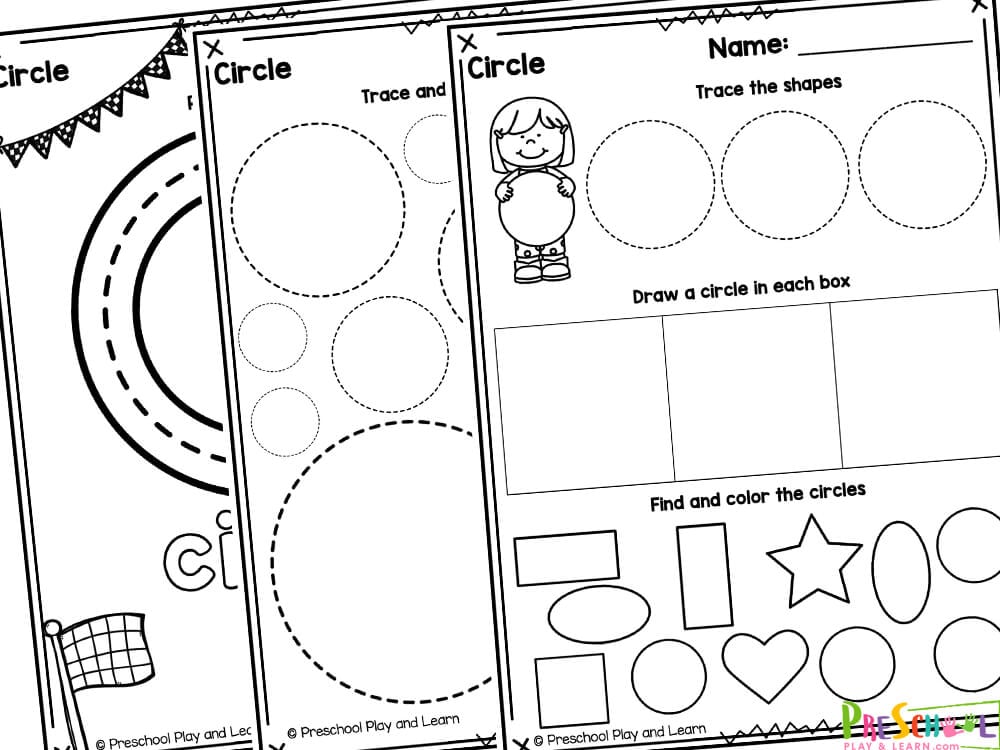 Ð free printable circle tracing shape worksheets for preschool