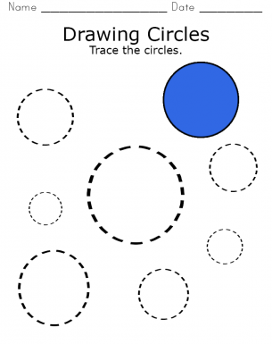 Tracing circles worksheet