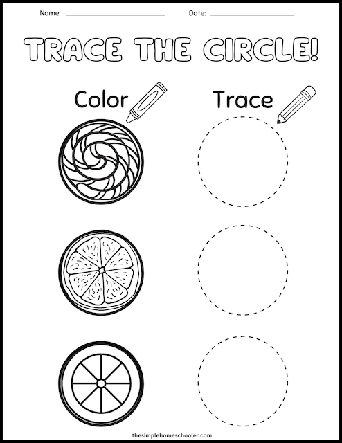 Free tracing shapes worksheets for preschoolers