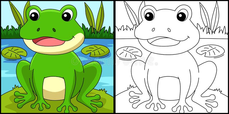Colouring page frog stock illustrations â colouring page frog stock illustrations vectors clipart