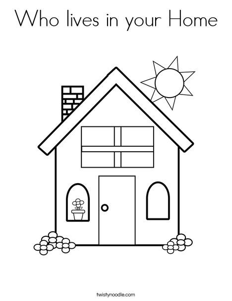 Who lives in your home coloring page family coloring pages house colouring pages coloring pages
