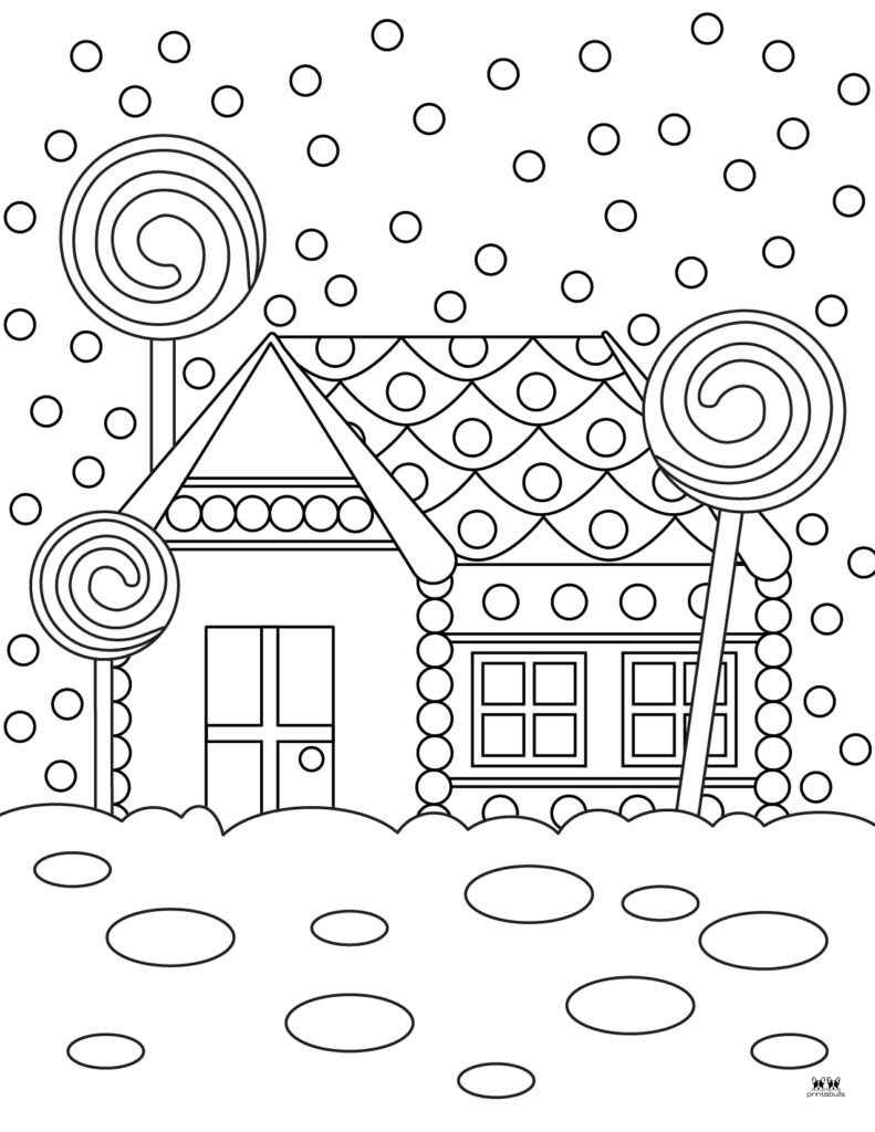 Gingerbread house coloring pages