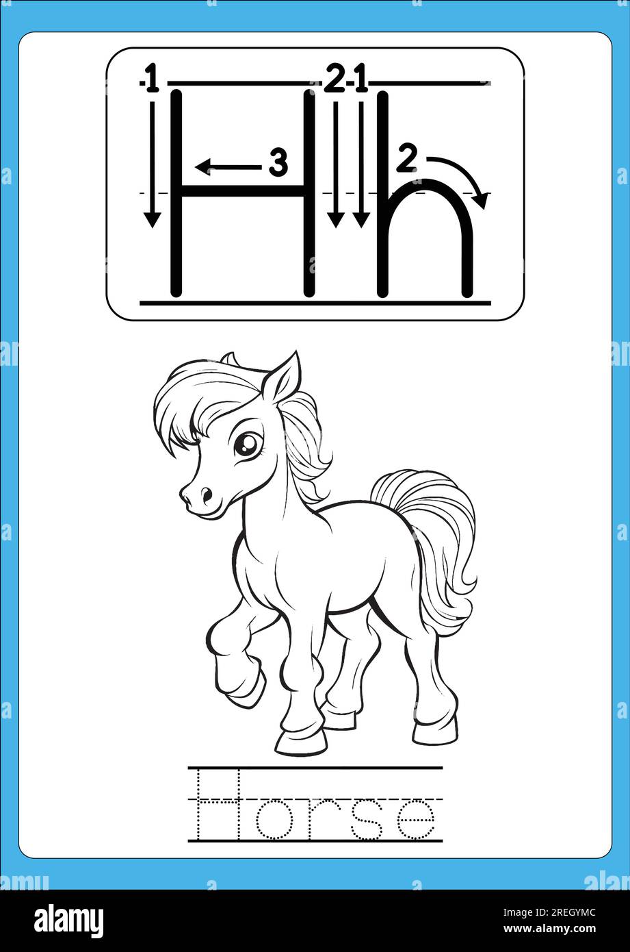 Tracing alphabet h hi
