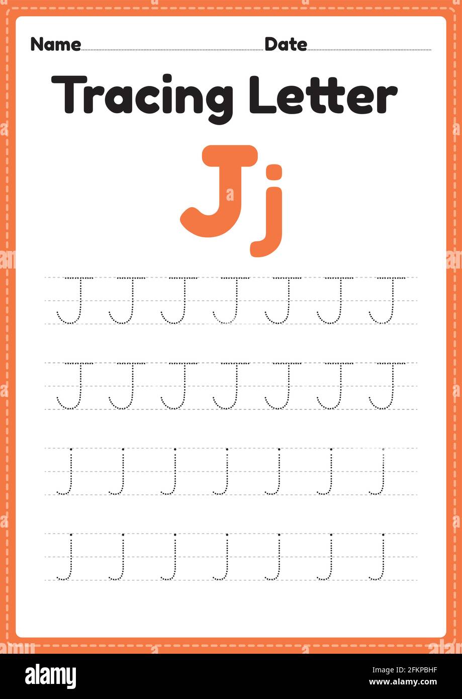 Tracing letter j hi