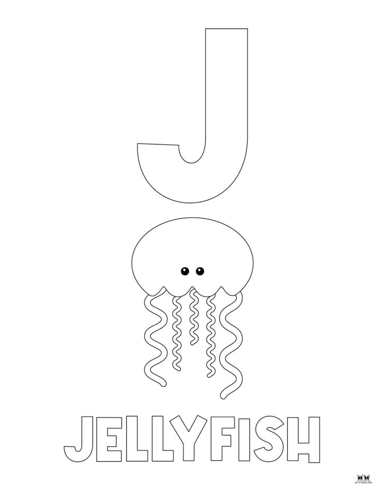 Letter j coloring pages