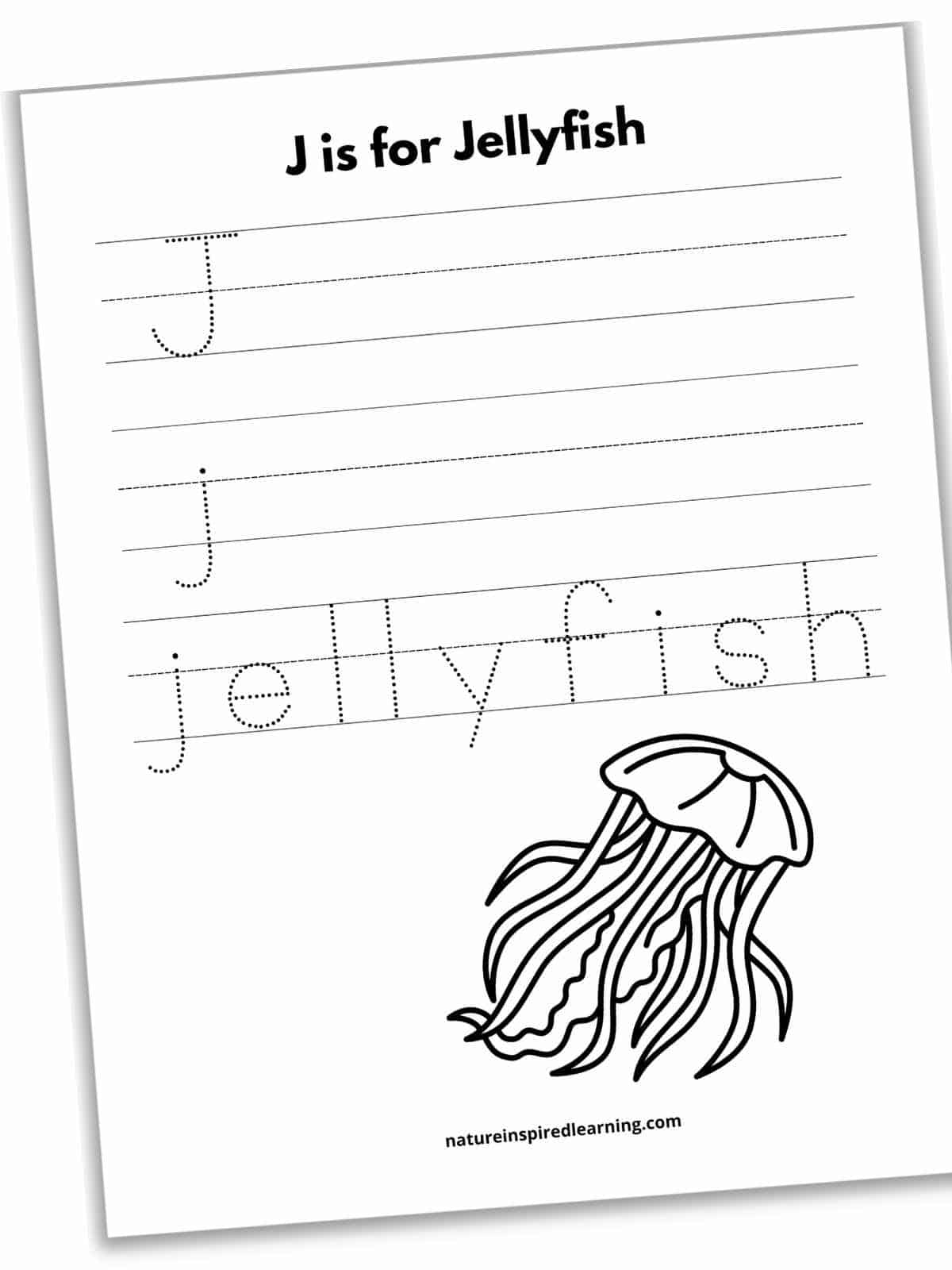 Letter j tracing worksheets free
