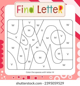 Letter m coloring page images stock photos d objects vectors