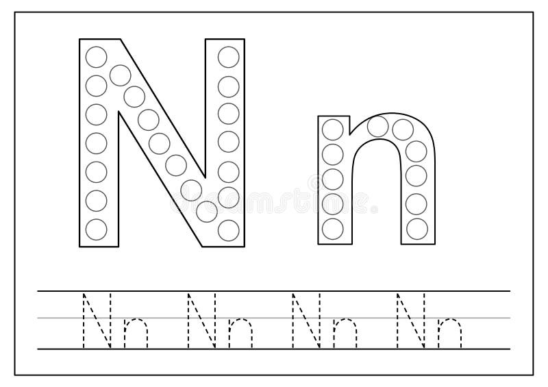 Letter n worksheet stock illustrations â letter n worksheet stock illustrations vectors clipart