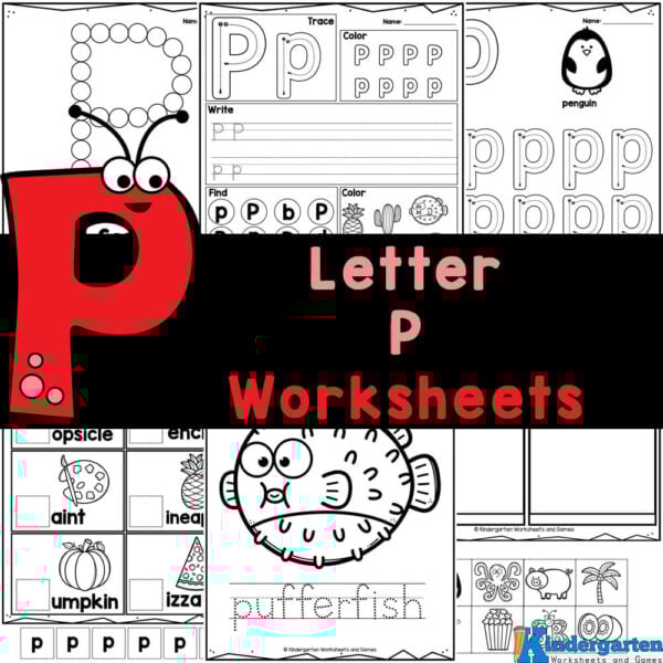Free printable letter p worksheets for kindergarten