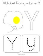 Letter y coloring pages