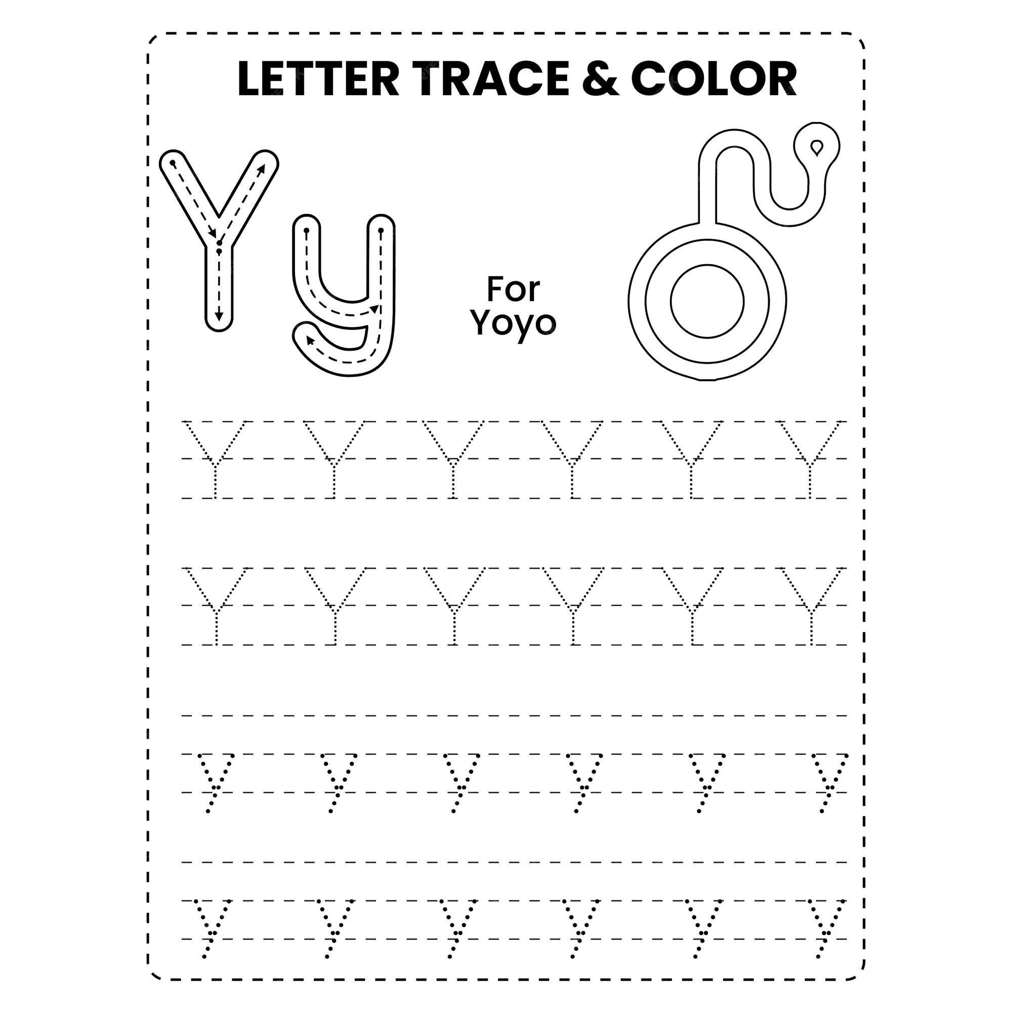Premium vector letter tracing or alphabet tracing and color page for kids printable premium vector