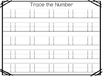 All about the number tracing worksheets and activities preschool