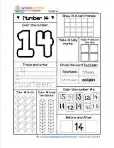 Number worksheets for kindergarten number worksheet