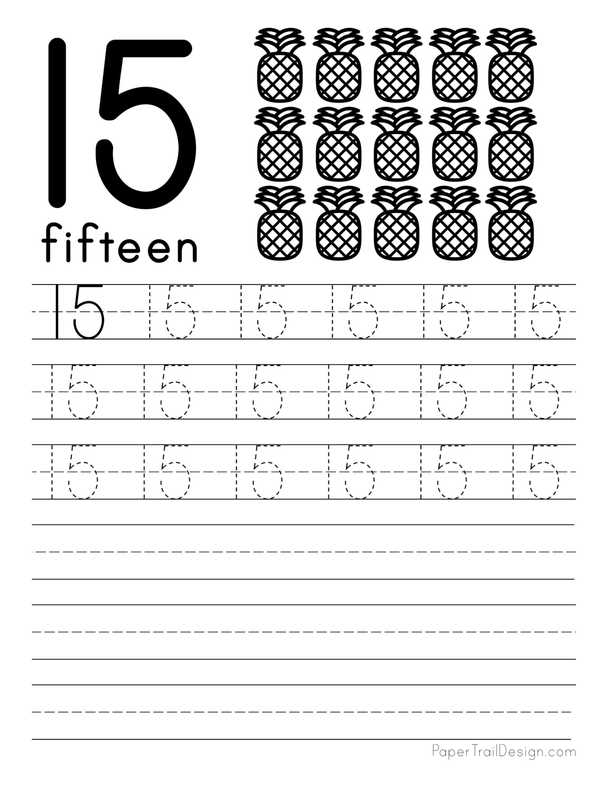 Free number tracing worksheets