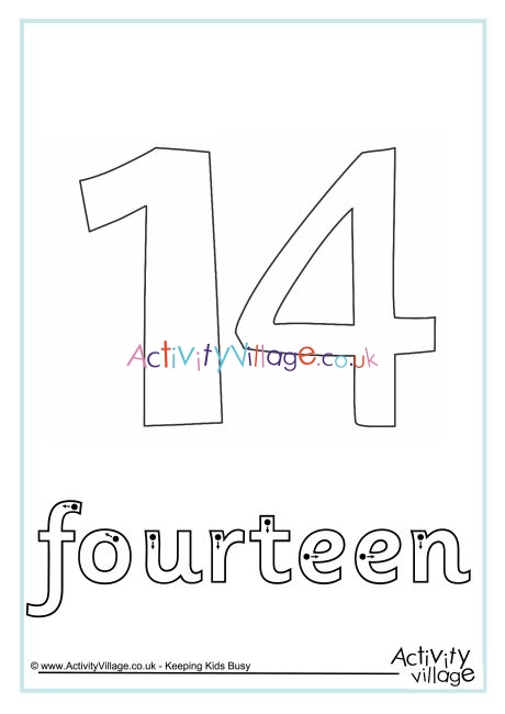 Fourteen finger tracing