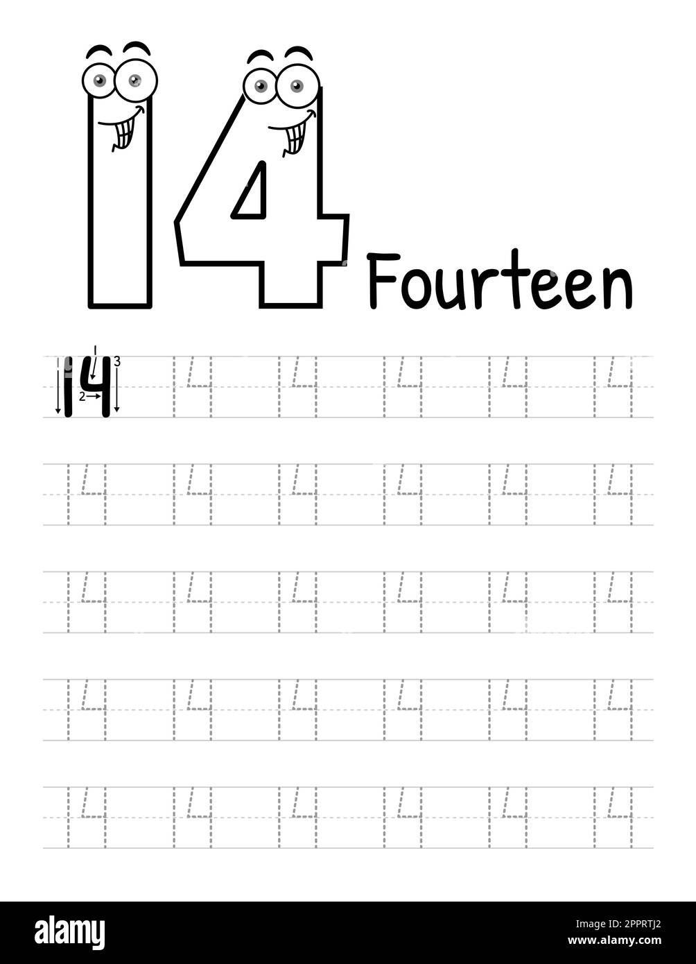 Tracing number black and white stock photos images