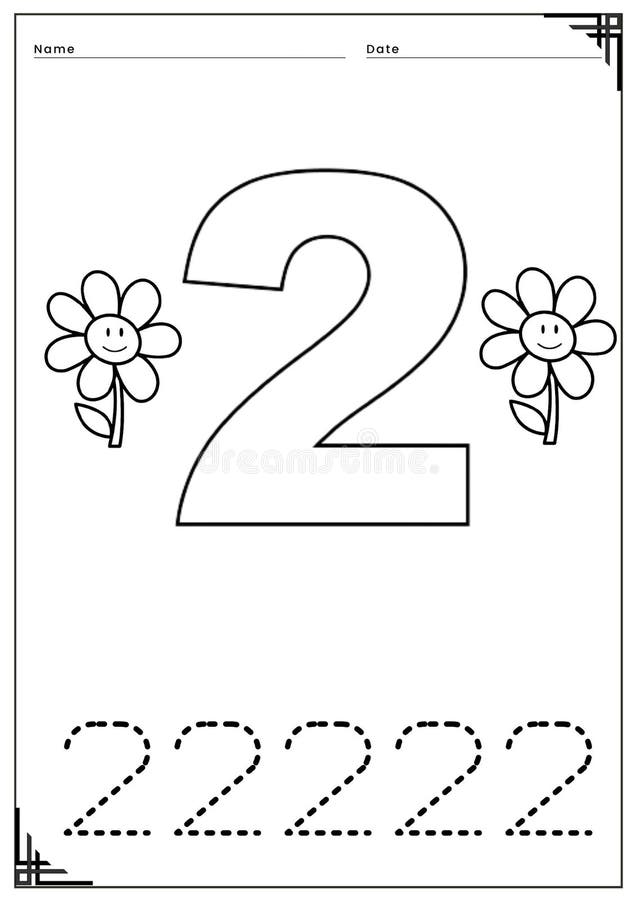 Number coloring stock vector illustration of practice