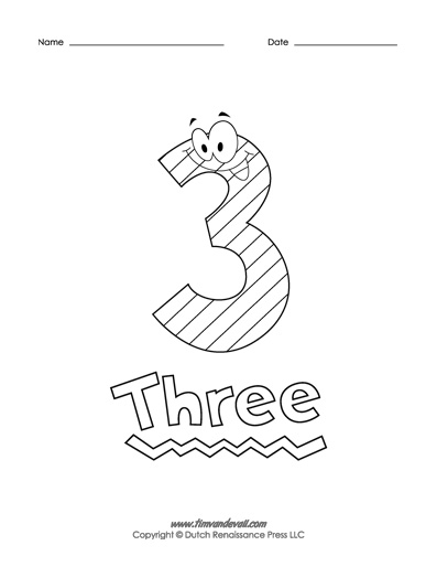 Numbers coloring booklet â tims printables