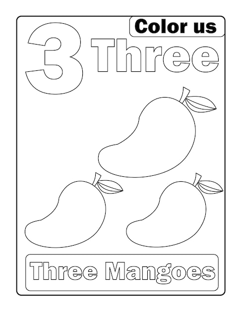 Premium vector number tracing and counting coloring pages with cute designs