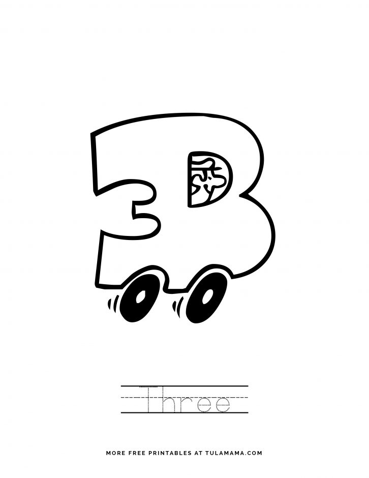 Free cute number coloring pages for fun learning