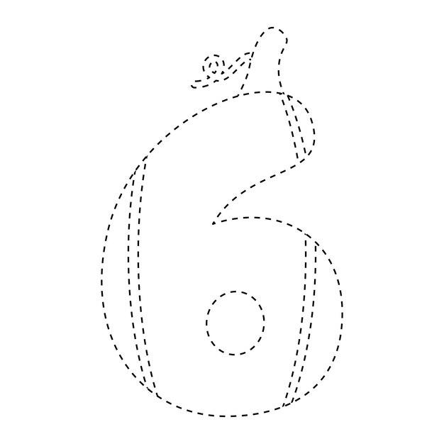 Premium vector number tracing worksheet for kids