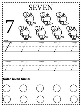 Number tracing worksheets tpt