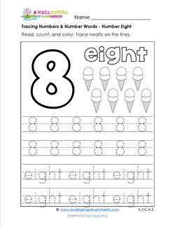 Tracing numbers and number words